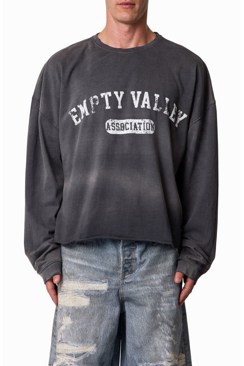 Empty Valley Long Sleeve Cotton Graphic T-Shirt, Main, color, WASHED BLACK