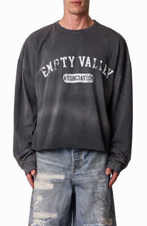 Empty Valley Long Sleeve Cotton Graphic T-Shirt