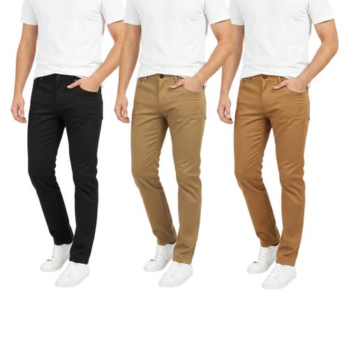 Benben Mens 3 Pack Chinos Slim Fit Stretch Pants