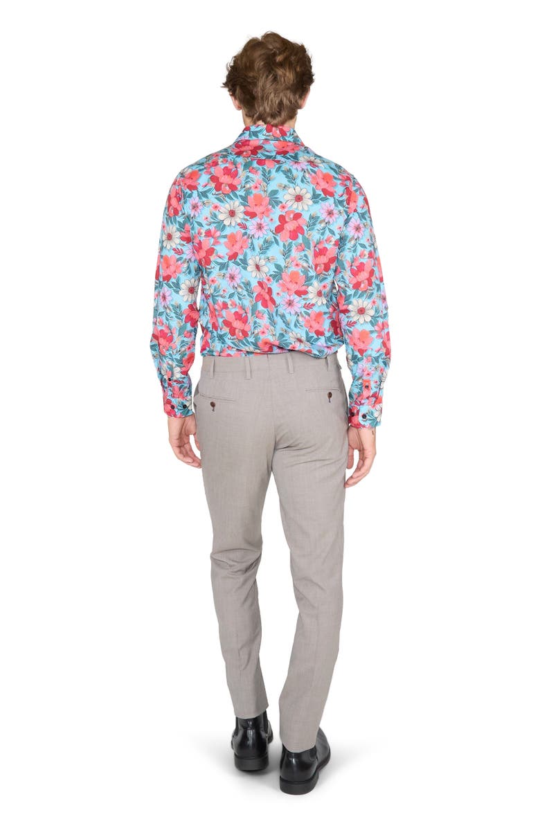 Lords of Harlech Nicoli Button-Up Shirt, Alternate, color, Catalan Floral Teal