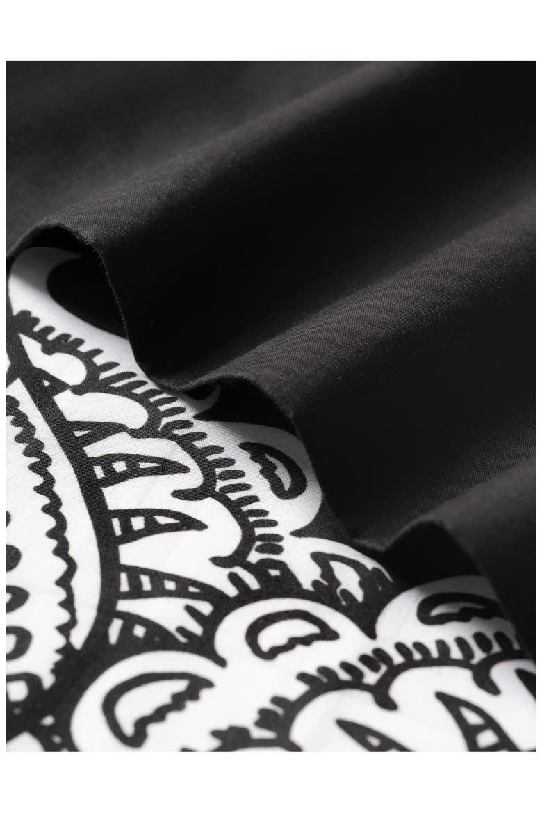 Four-Piece Paisley Print Sheet Set, Alternate, color, BLACK