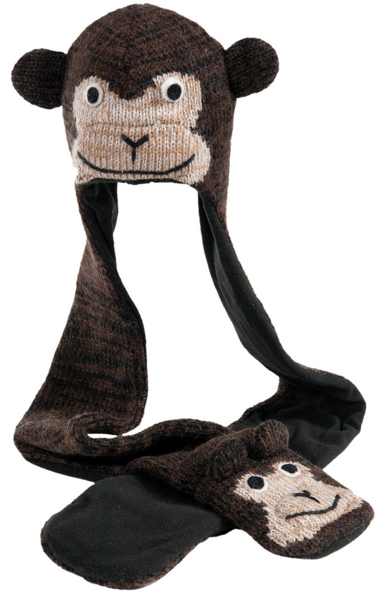 Nirvanna Designs Cheeta Monkey Hatscarf, Main, color, Small