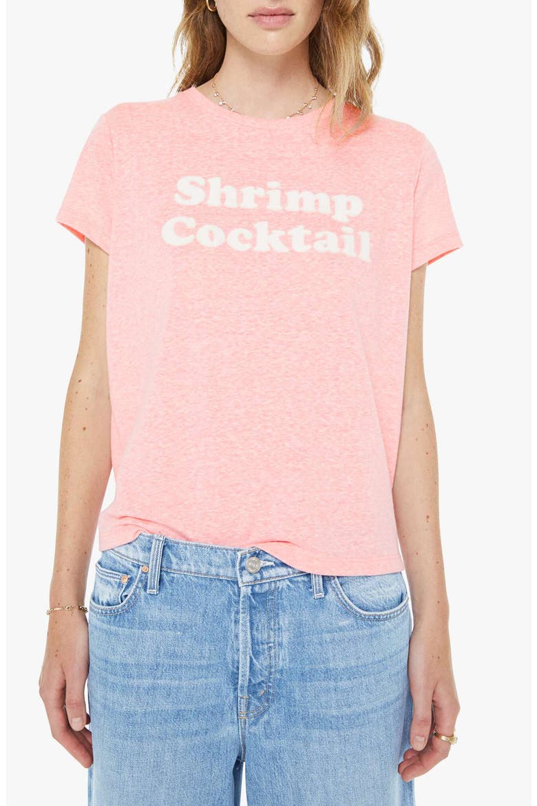 The Boxy Goodie Goodie Appliqué Better Luck Graphic T-Shirt, Main, color, SHRIMP COCKTAIL