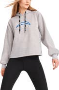 DKNY SPORT Women's DKNY Sport Heather Gray Los Angeles Chargers Debbie Dolman Raglan Pullover Hoodie