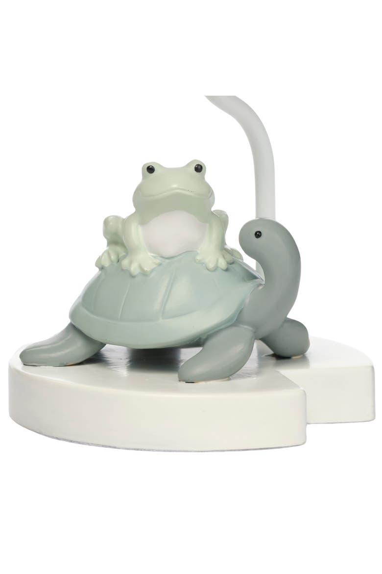 Froggy & Friends 3-D Hand-Painted Nursery Lamp with Shade, Alternate, color, Green