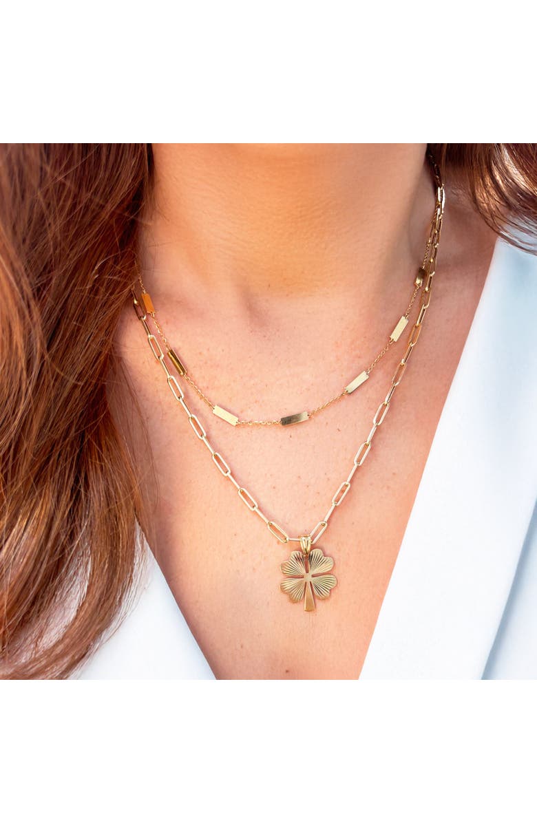 The Lovery Fine Jewelry Large Paperclip Link Chain Necklace, Alternate, color, Yellow Gold