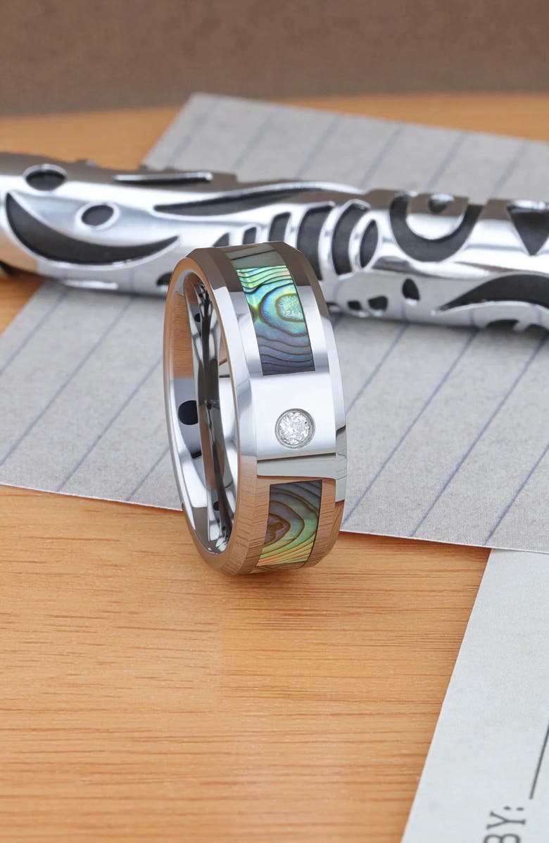 Larson Jewelers Honolulu Mother of Pearl White Diamond Ring, Alternate, color, Mother Of Pearl