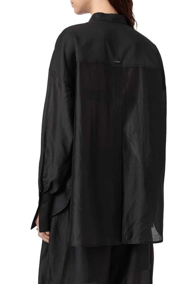 AllSaints BANU SHIRT, Alternate, color, Black
