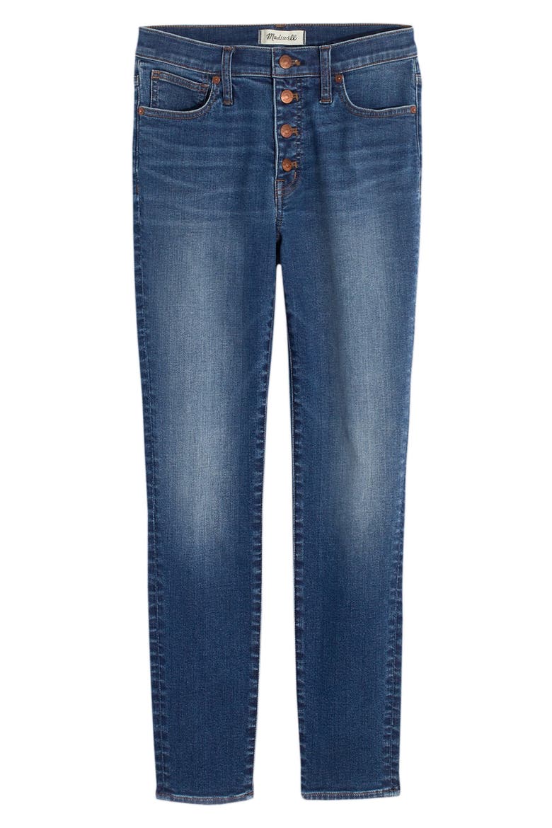 Button Front Crop Skinny Jeans, Alternate, color, DEWEY