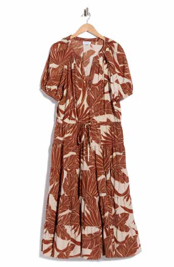 Short Sleeve Floral Midi Dress