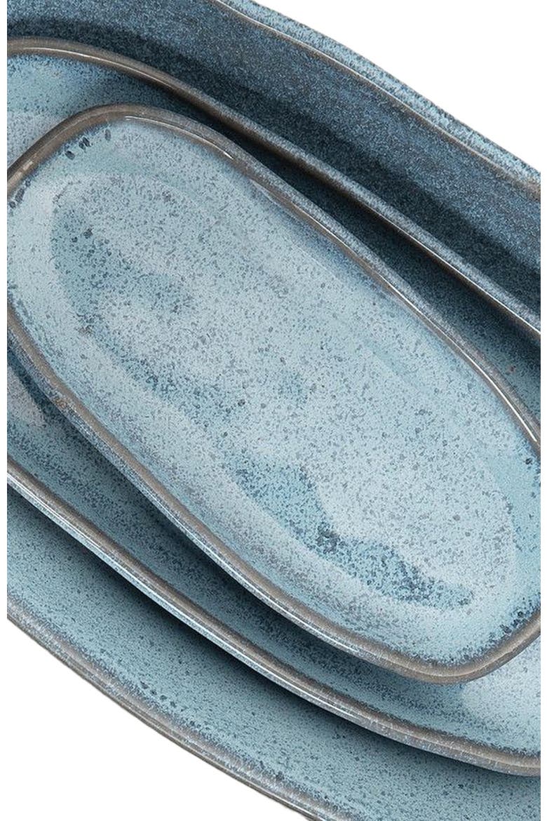 Shallow Organic Oval Platter Mini Set of 4, Alternate, color, Breeze