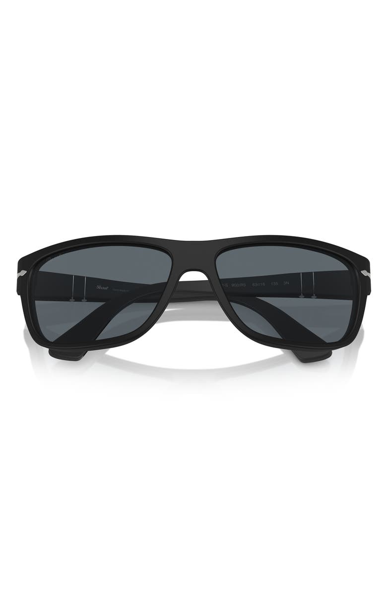 Persol 63mm Oversize Rectangular Sunglasses, Main, color, 