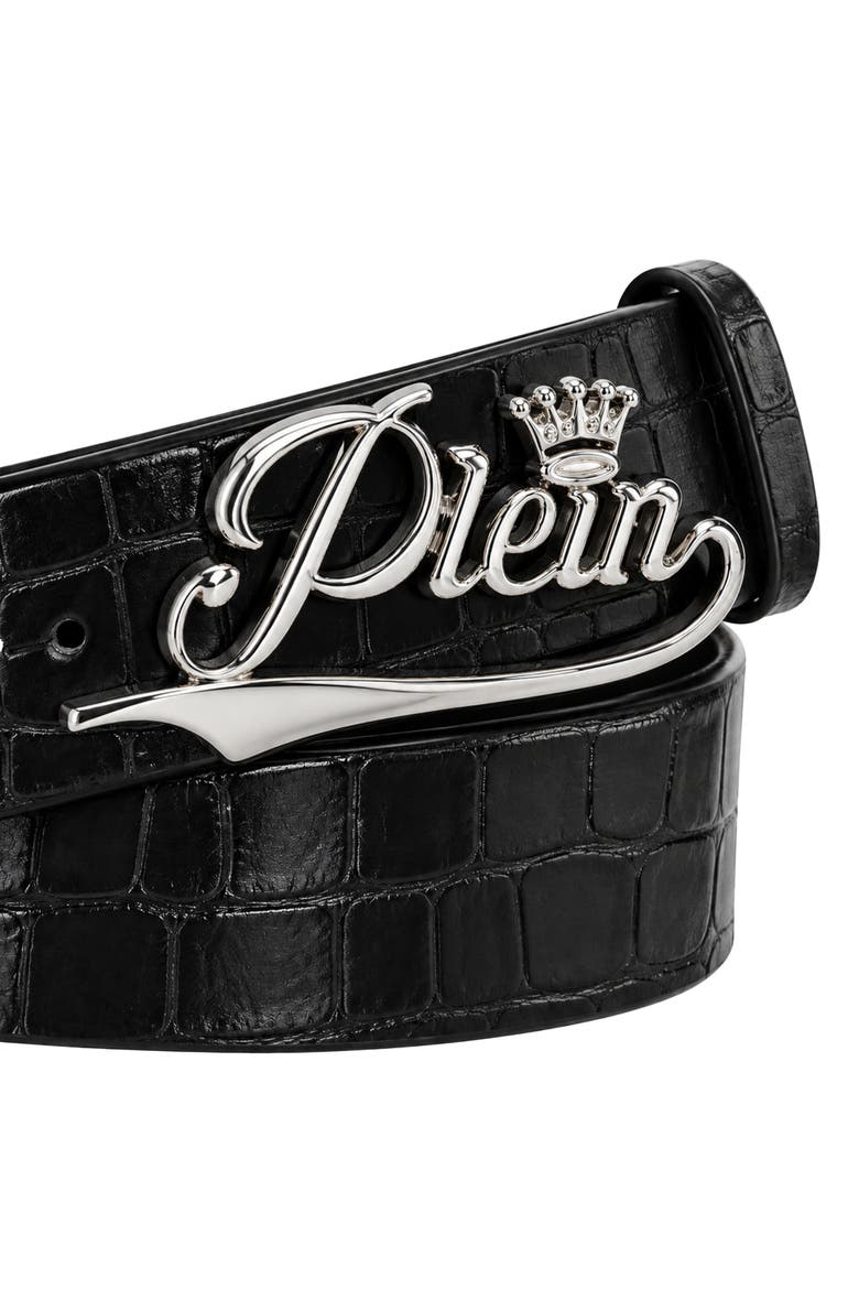 Leather Belt King Plein Cocco Men, Alternate, color, black/nickel