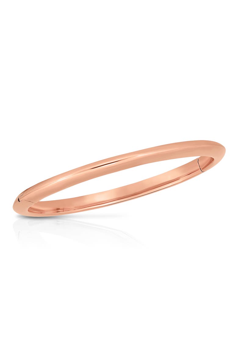 18K Gold Bangle, Main, color, ROSE GOLD