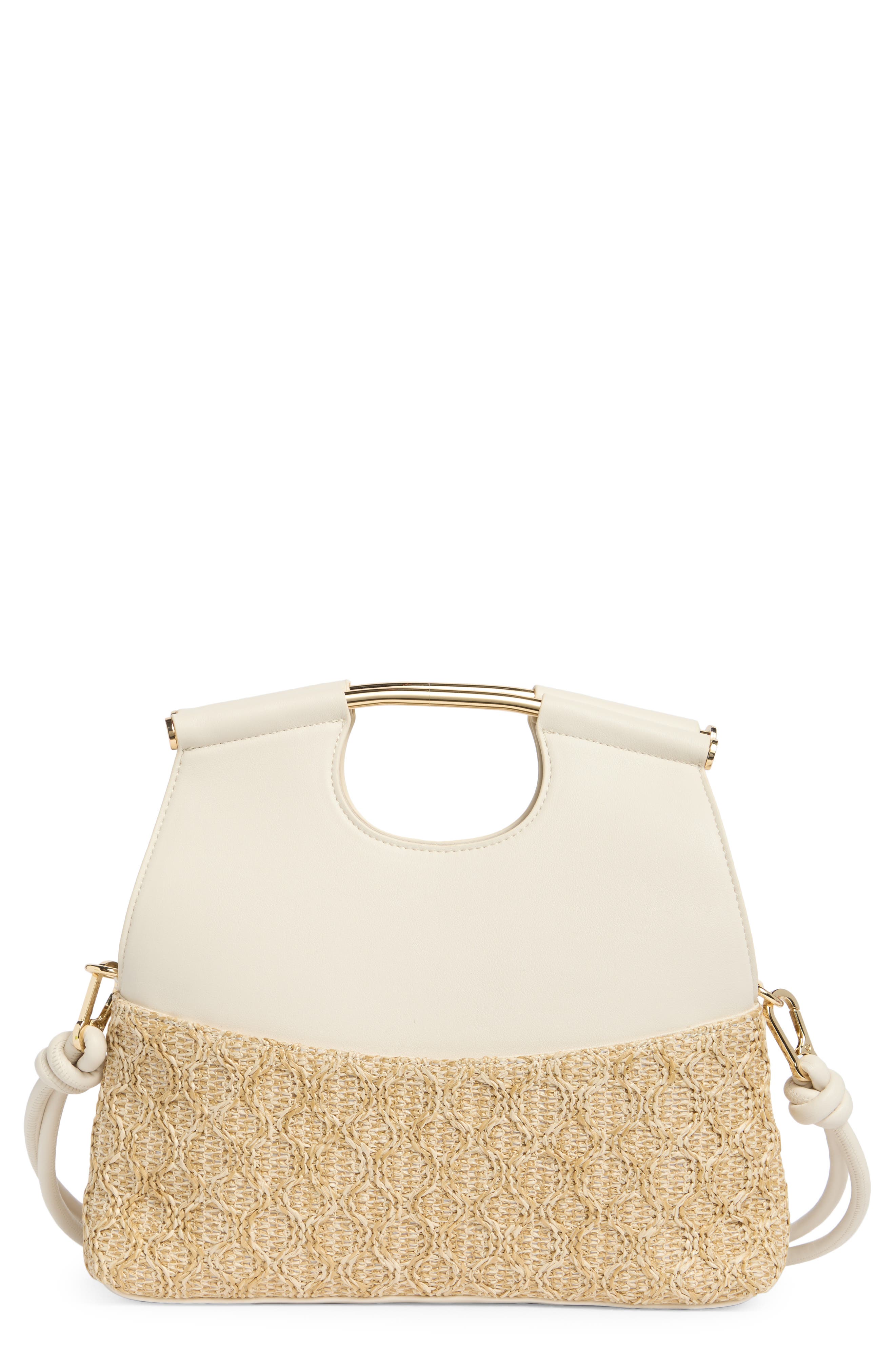 Dolce Vita Foldover Raffia Handbag
