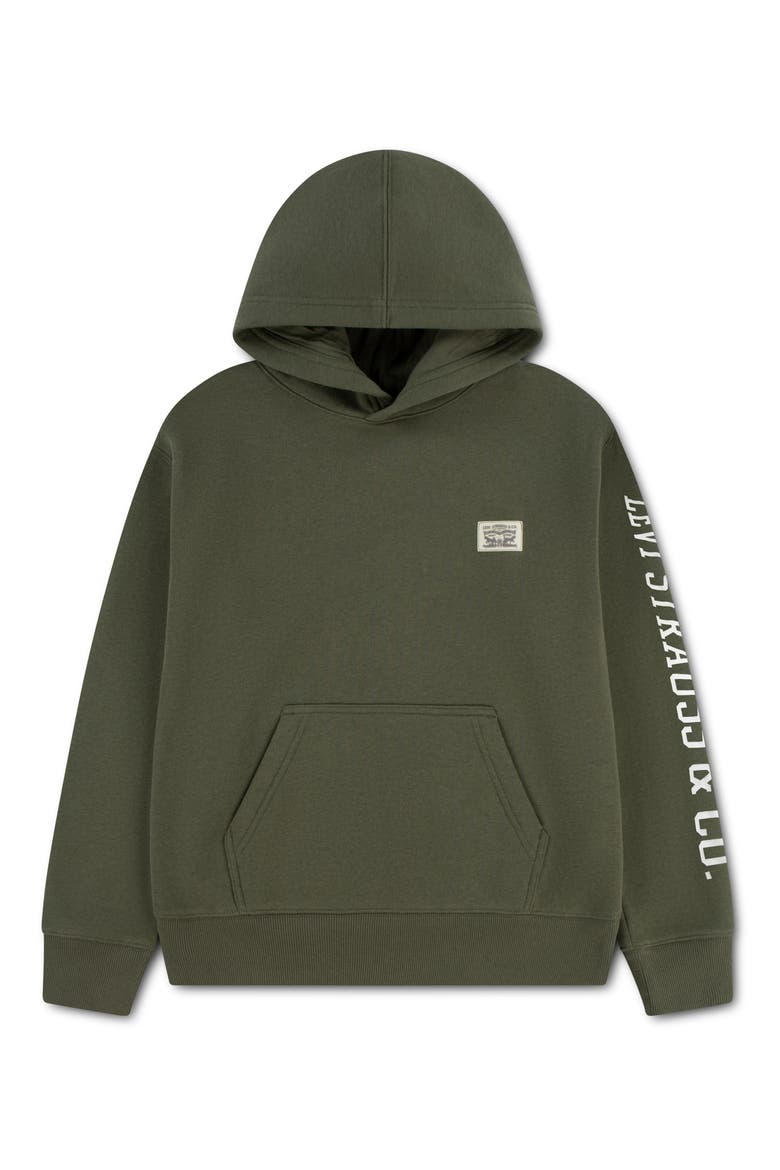 Kids' Graphic Hoodie, Main, color, OLIVE NIGHT