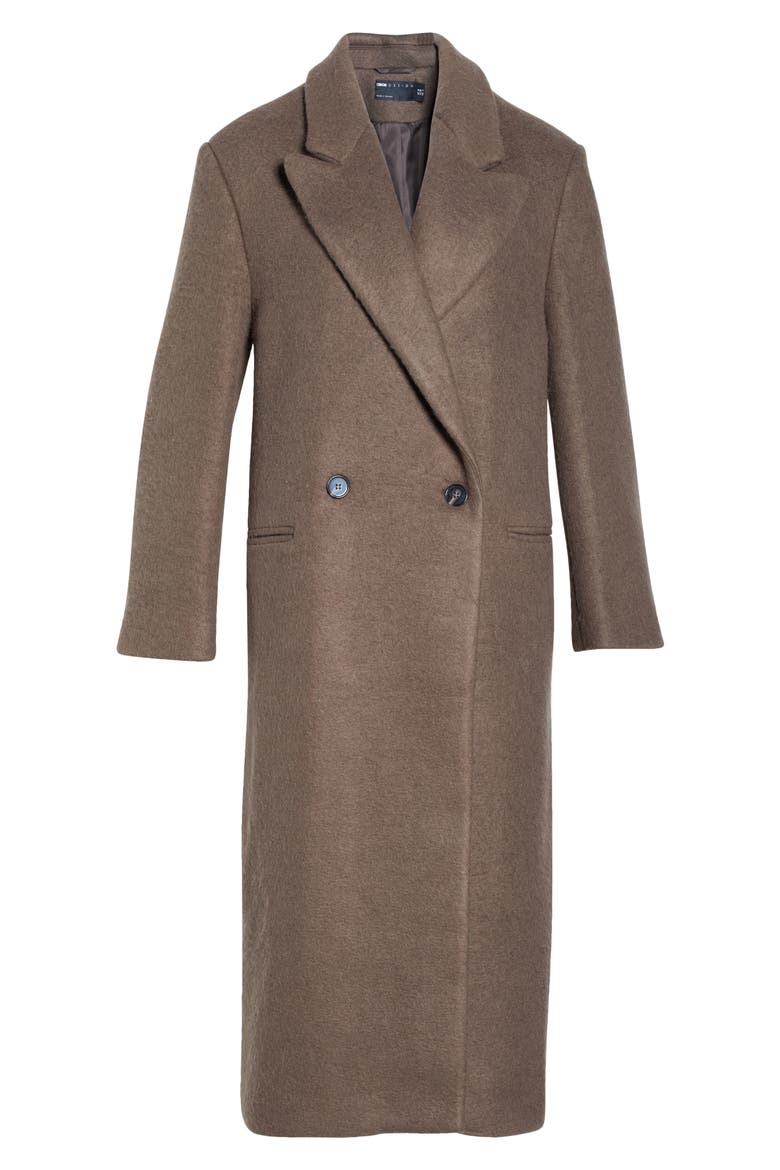 Brushed Oversize Coat, Alternate, color, BROWN
