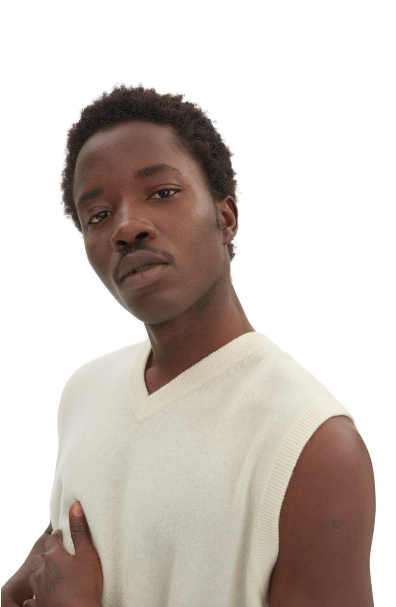 Gobi Cashmere Men's Cashmere Vest, Alternate, color, Marshmallow