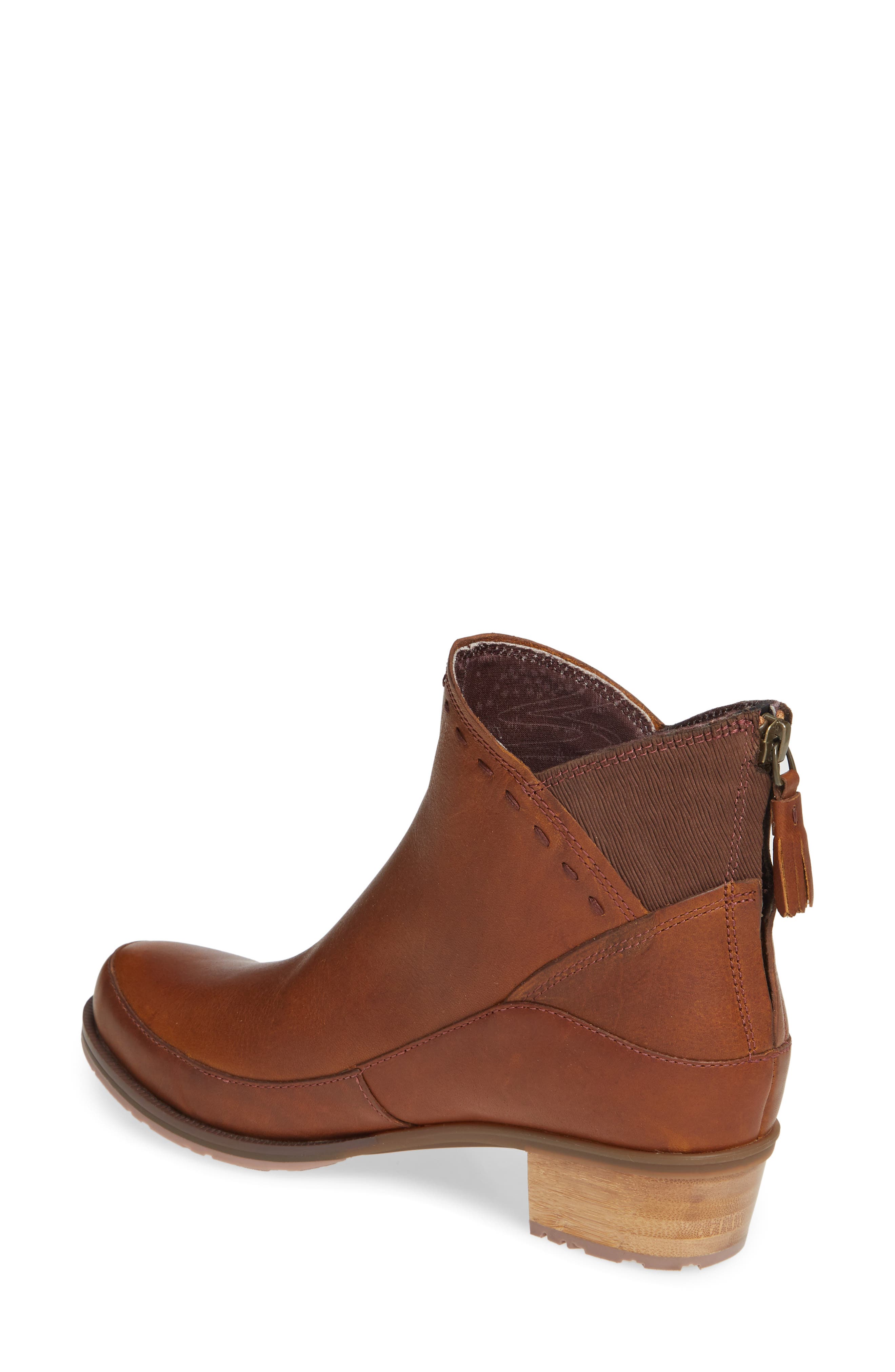 Cataluna Waterproof Bootie, Alternate, color, OCHRE LEATHER