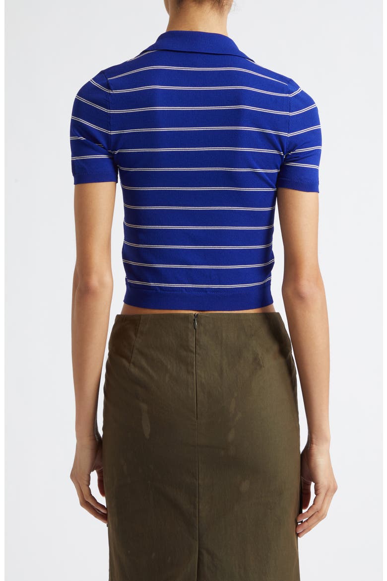 Stripe Polo, Alternate, color, NAVY BLUE
