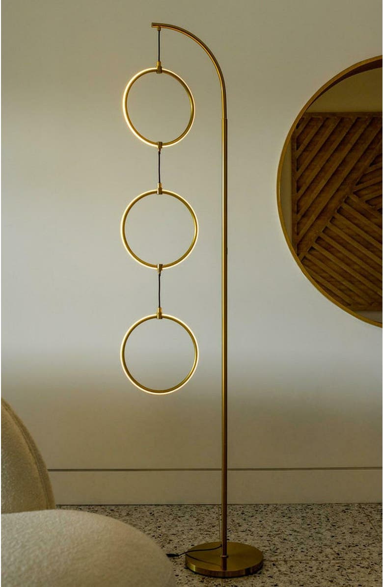 Brightech Nova 74" Novelty Halo Integrated LED Floor Lamp with 3-Way Dimming, Alternate, color,