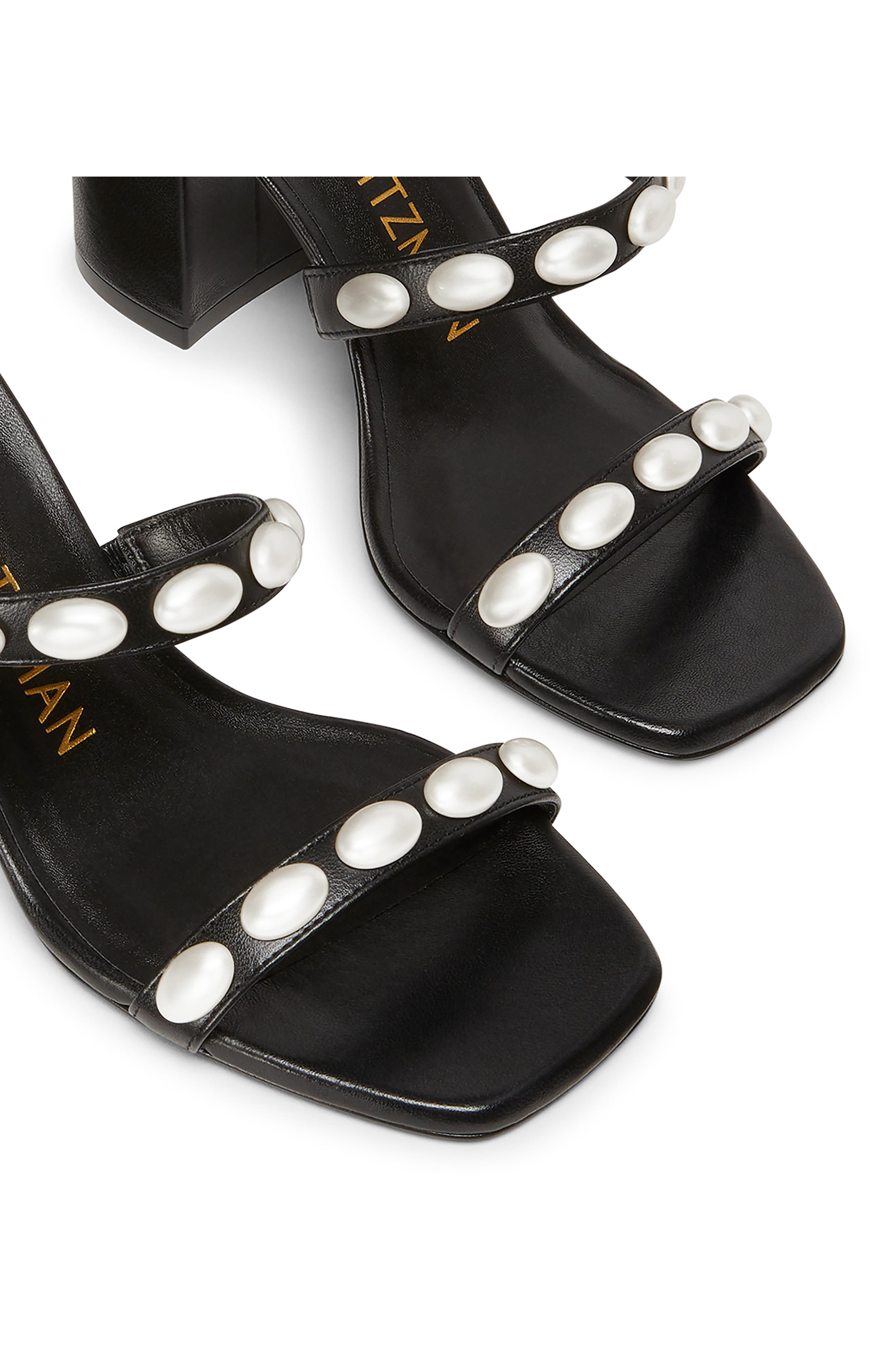 Stuart Weitzman Pearlita 85 Slide Sandal, Alternate, color, 