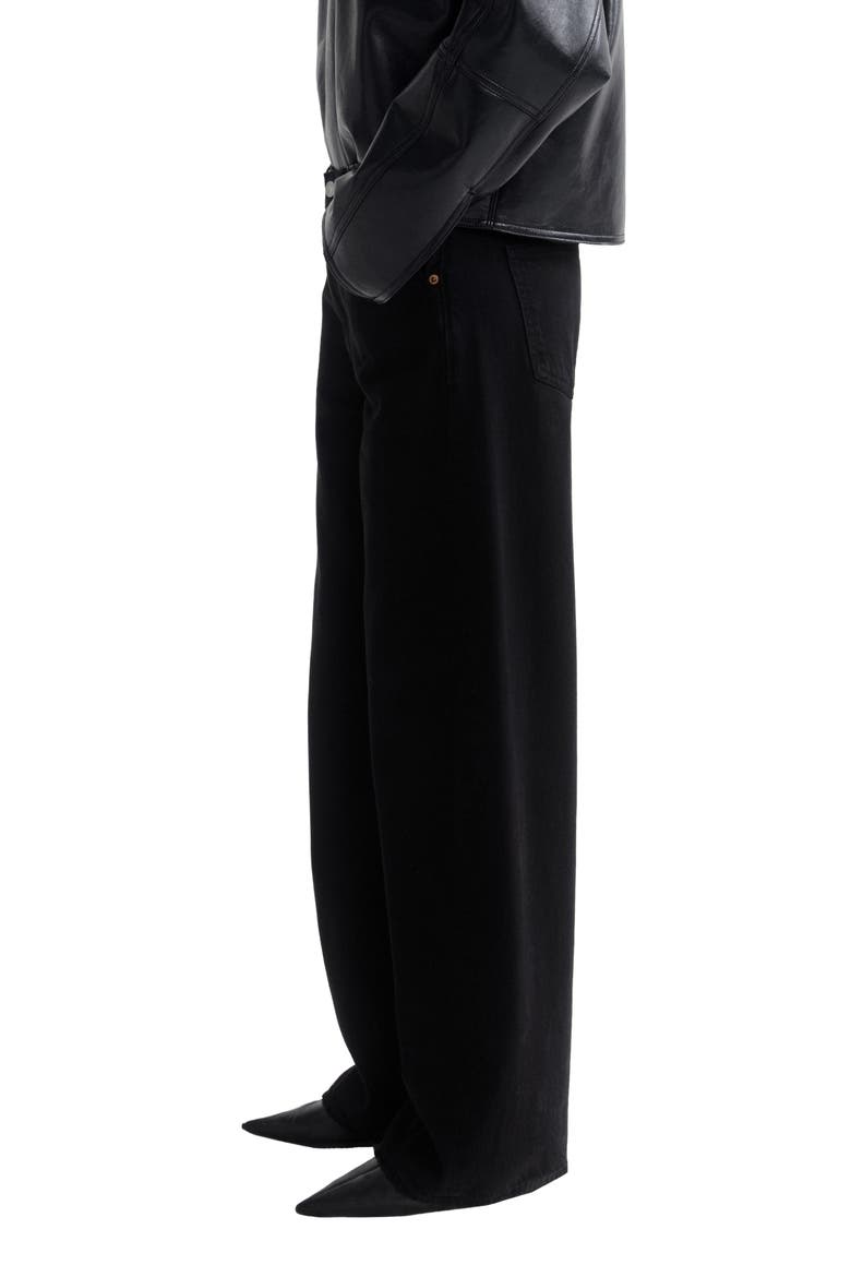 Low Curve Low Waist Wide Leg Jeans, Alternate, color, PROOF DK SATURATED BLK