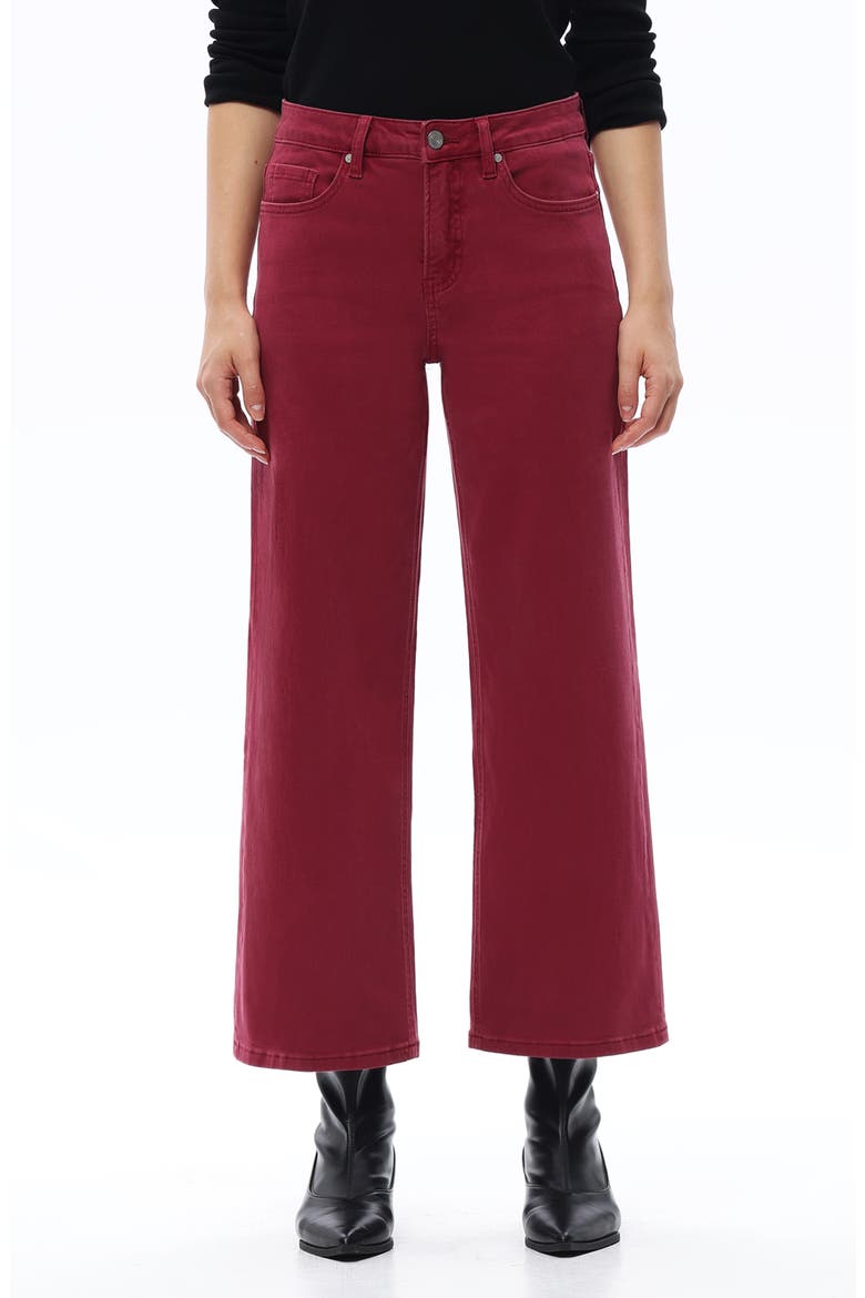 Bella Crop Straight Leg Jeans, Main, color, WINE
