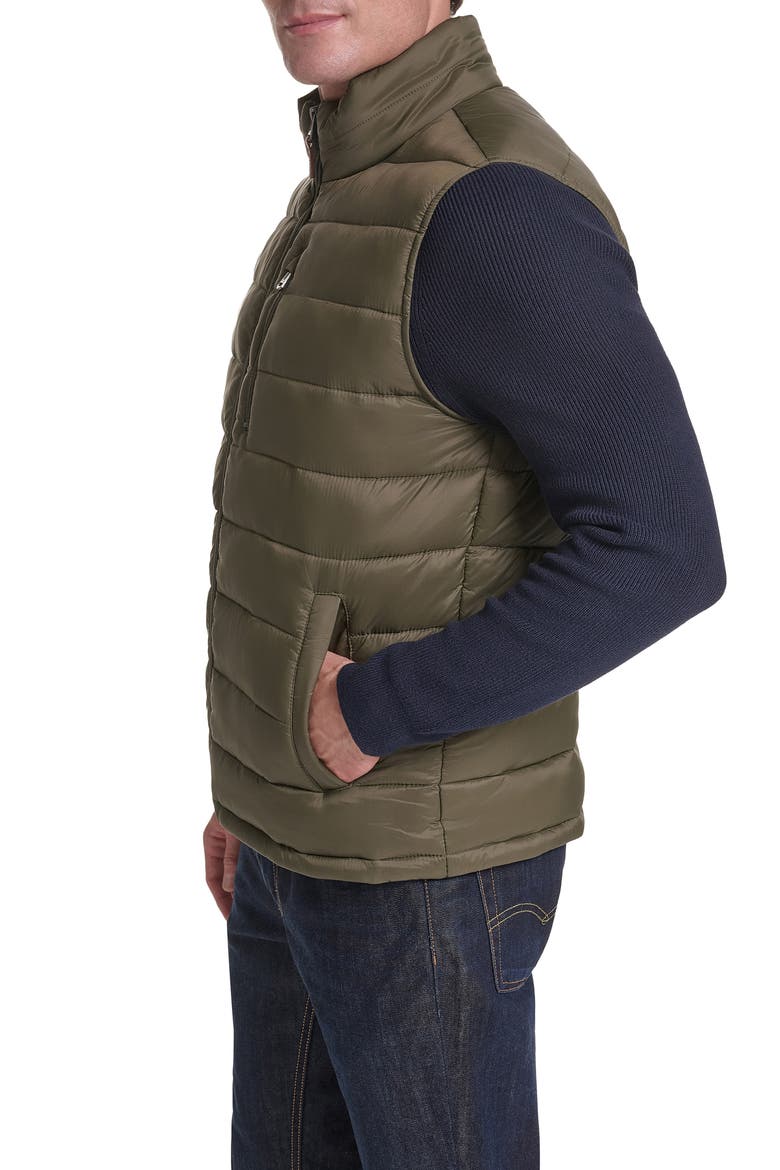 Quilted Zip Front Vest, Alternate, color, ARMY GREEN