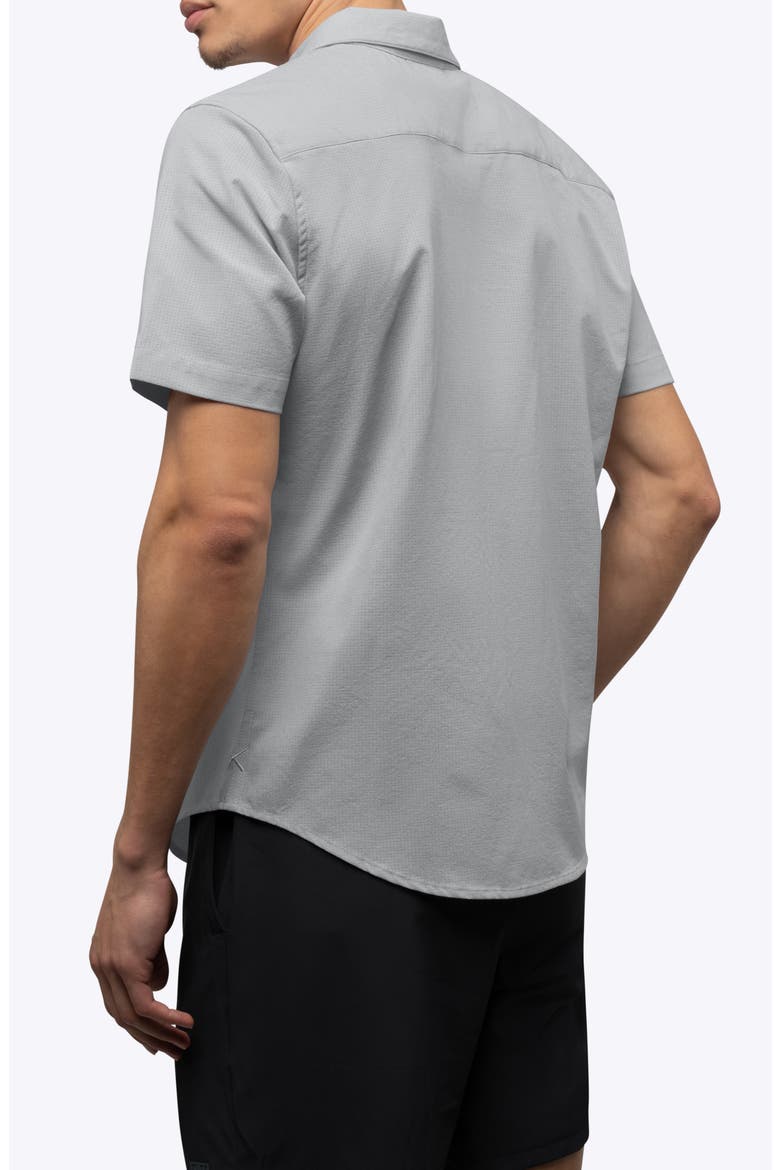 Crossover Performance Short Sleeve Button-Up Shirt, Alternate, color, VAPOR