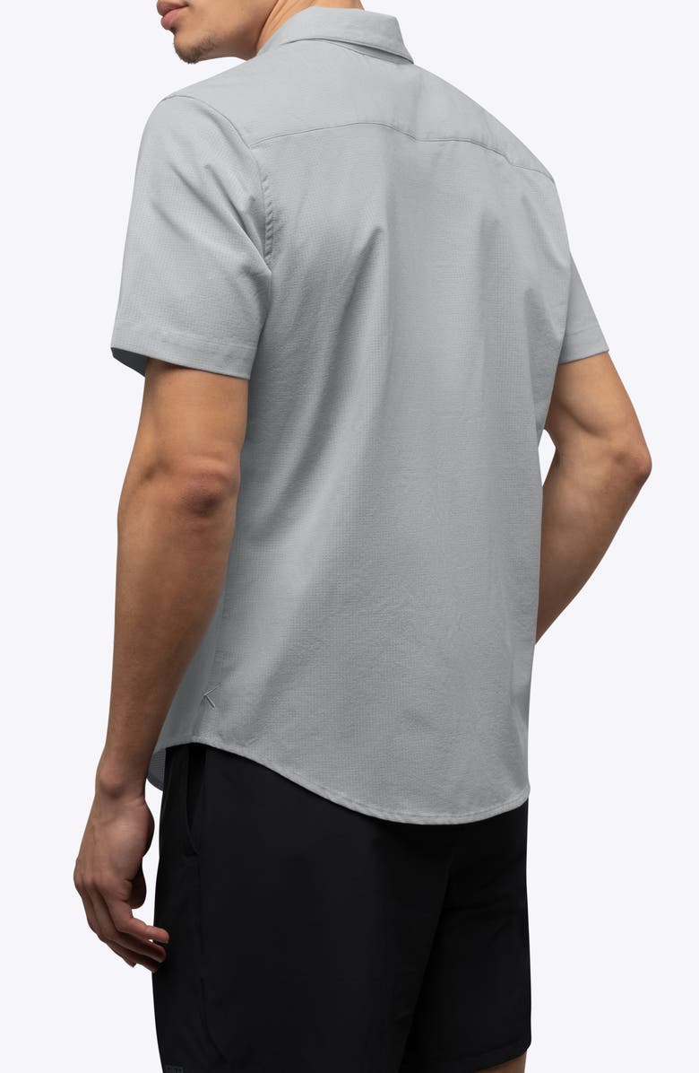 Cuts Crossover Performance Short Sleeve Button-Up Shirt, Alternate, color, Vapor