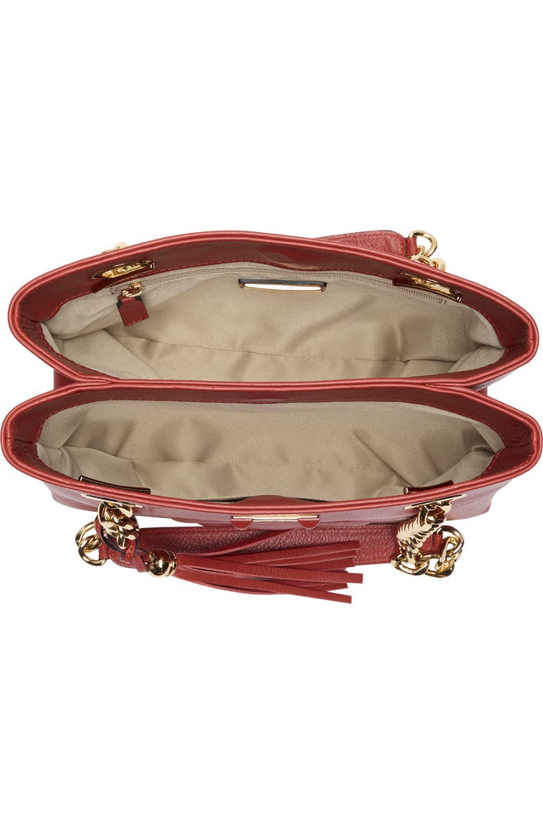 VALENTINO BY MARIO VALENTINO Kali Leather Signature Tote Bag, Alternate, color, Rust