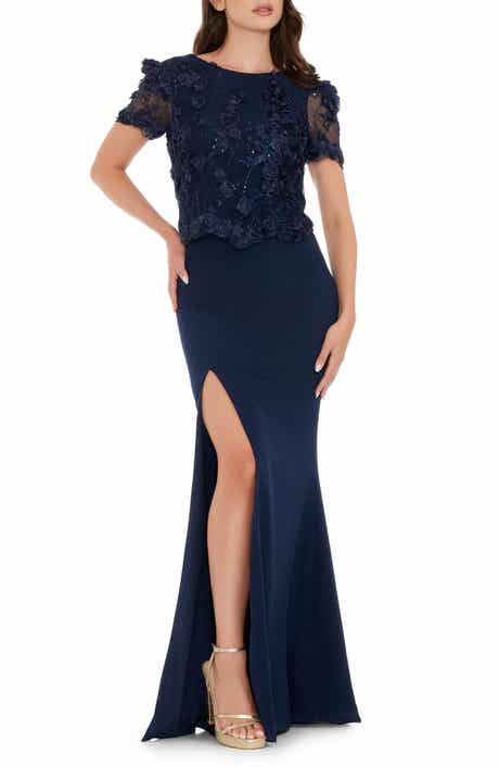 Dress the Population Ramona Embellished Side Slit Gown