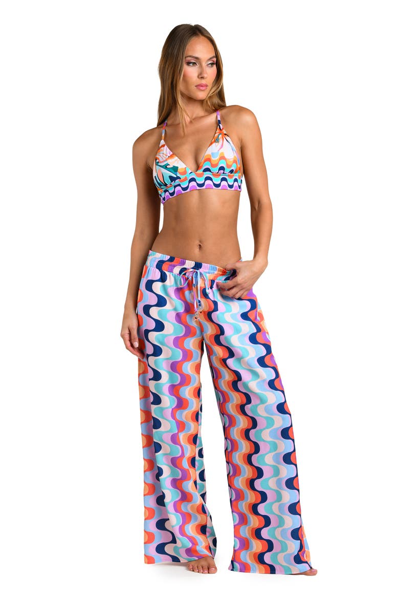 Untamed Tropics Wide Leg Cover-Up Pants, Alternate, color, MULTI