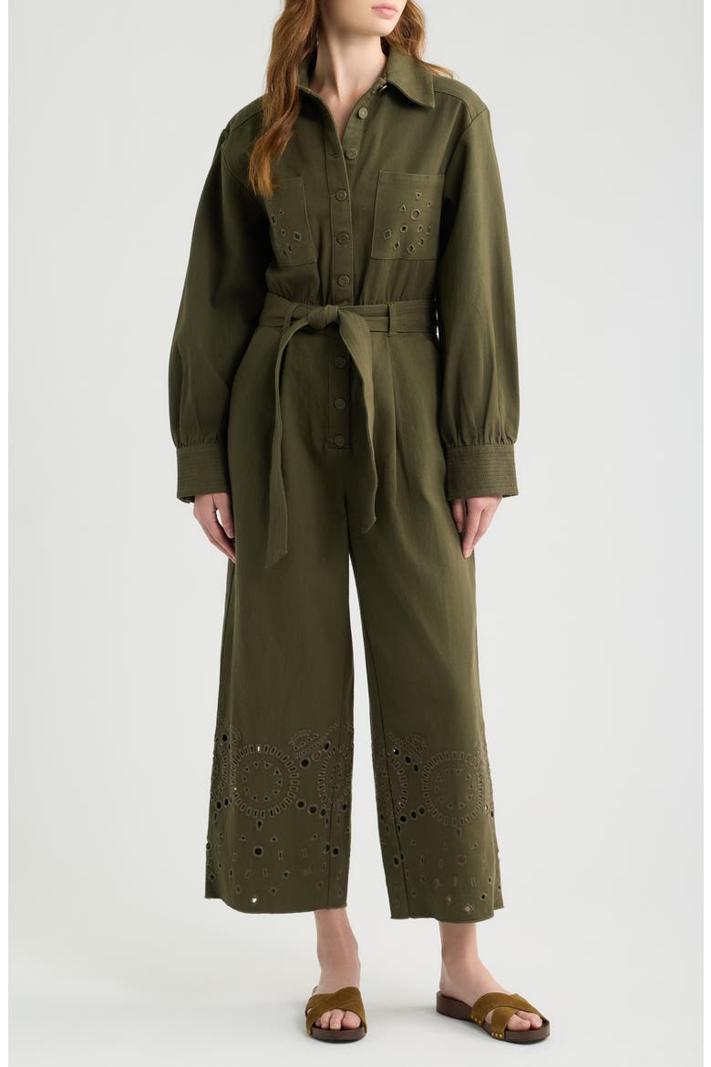 Desmond Cotton Twill Jumpsuit, Main, color, WINTER MOSS