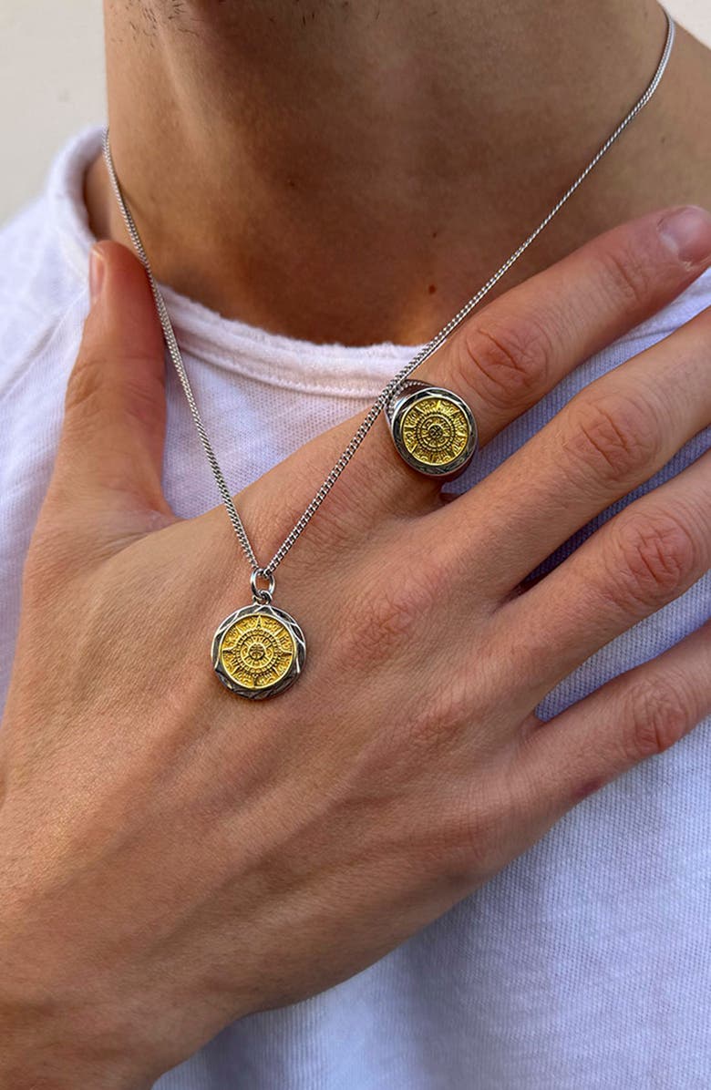 Serge DeNimes Compass Pendant Necklace, Alternate, color, Silver