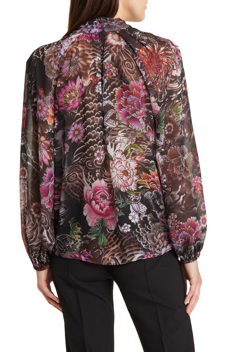 KOBI HALPERIN Robin Tiger Print Chiffon Top, Alternate, color,