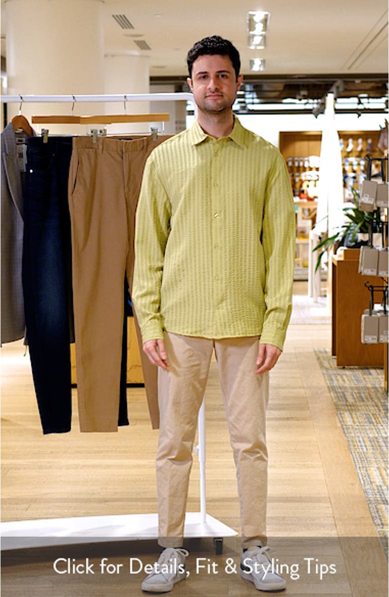 Jordan Stripe Seersucker Button-Up Shirt, sales video thumbnail
