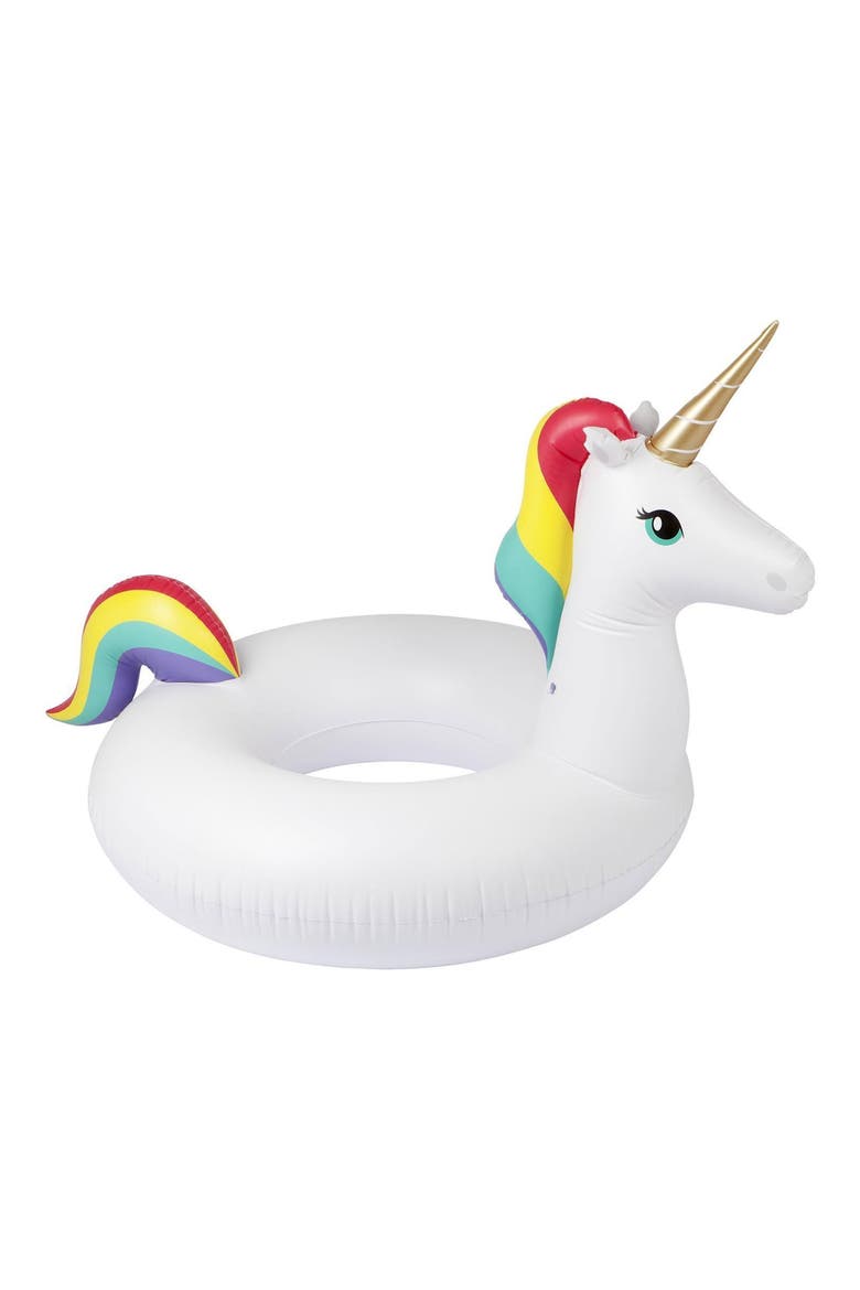 Luxe Unicorn Pool Ring, Main, color, WHITE MULTI