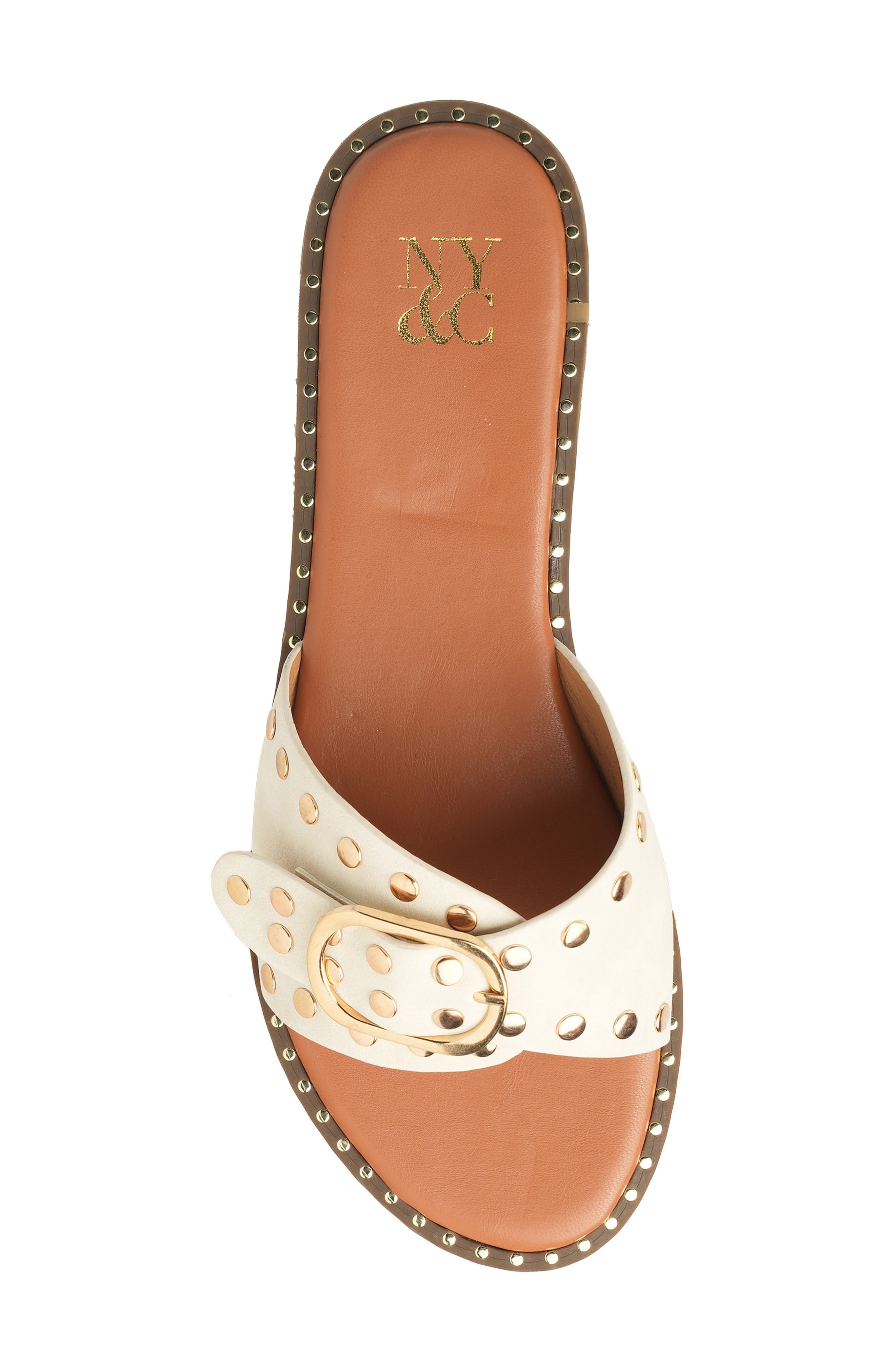 Westly Buckle Slide Sandal, Alternate, color, IVORY