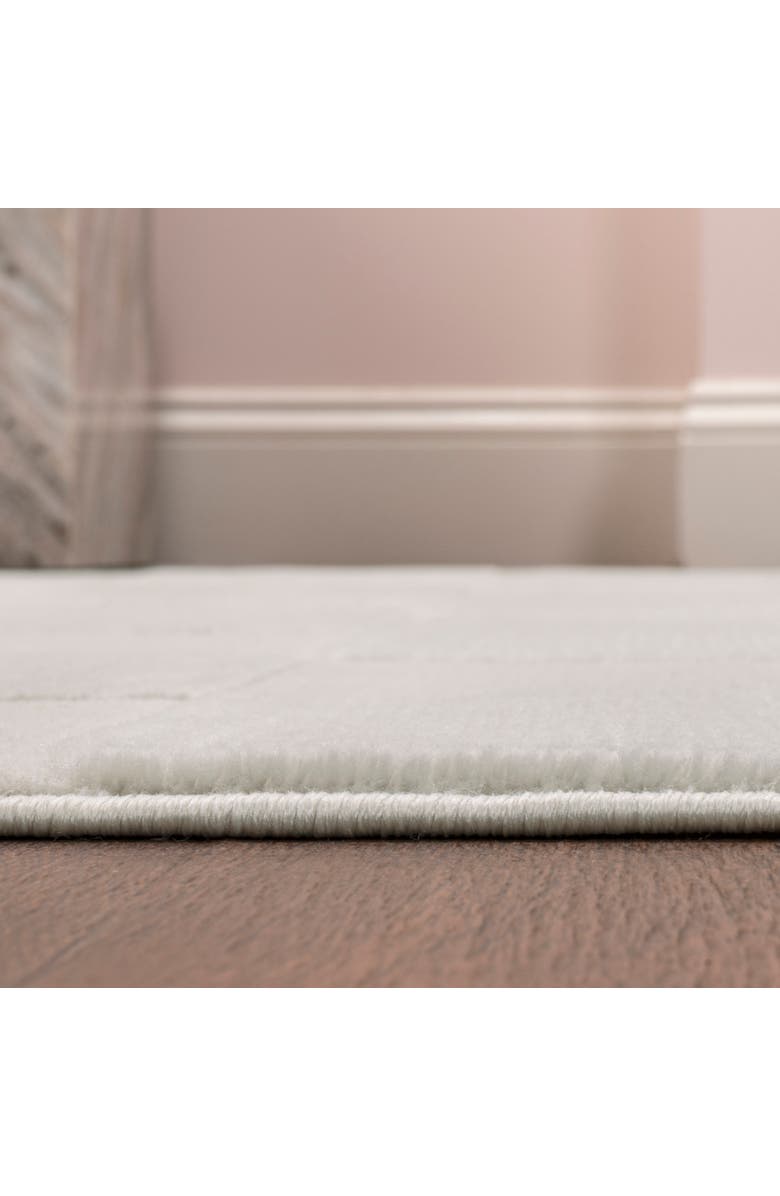 JONATHAN Y Thea Modern Geometric Checkerboard High-Low Area Rug, Alternate, color, White/Cream