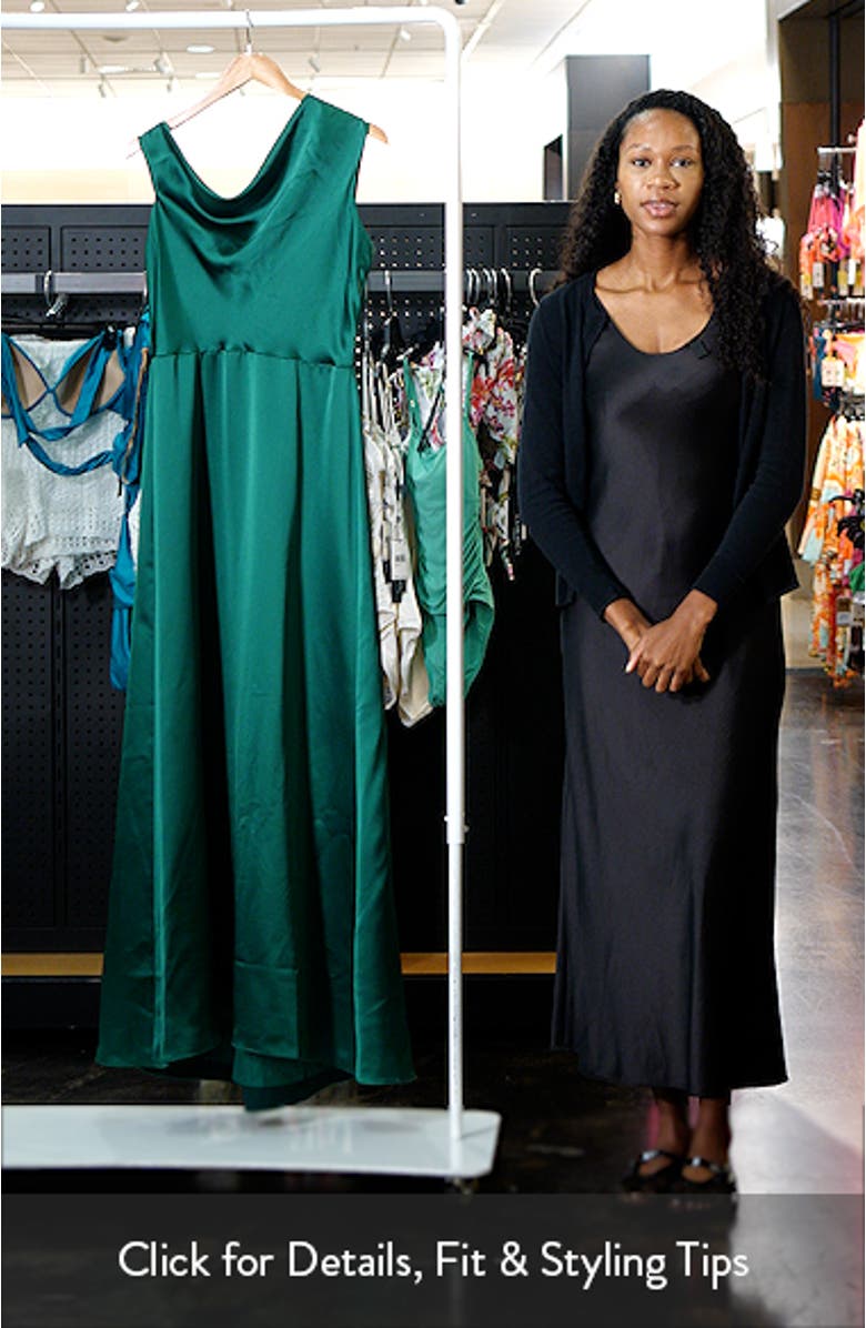 Alden One-Shoulder Satin Gown, sales video thumbnail