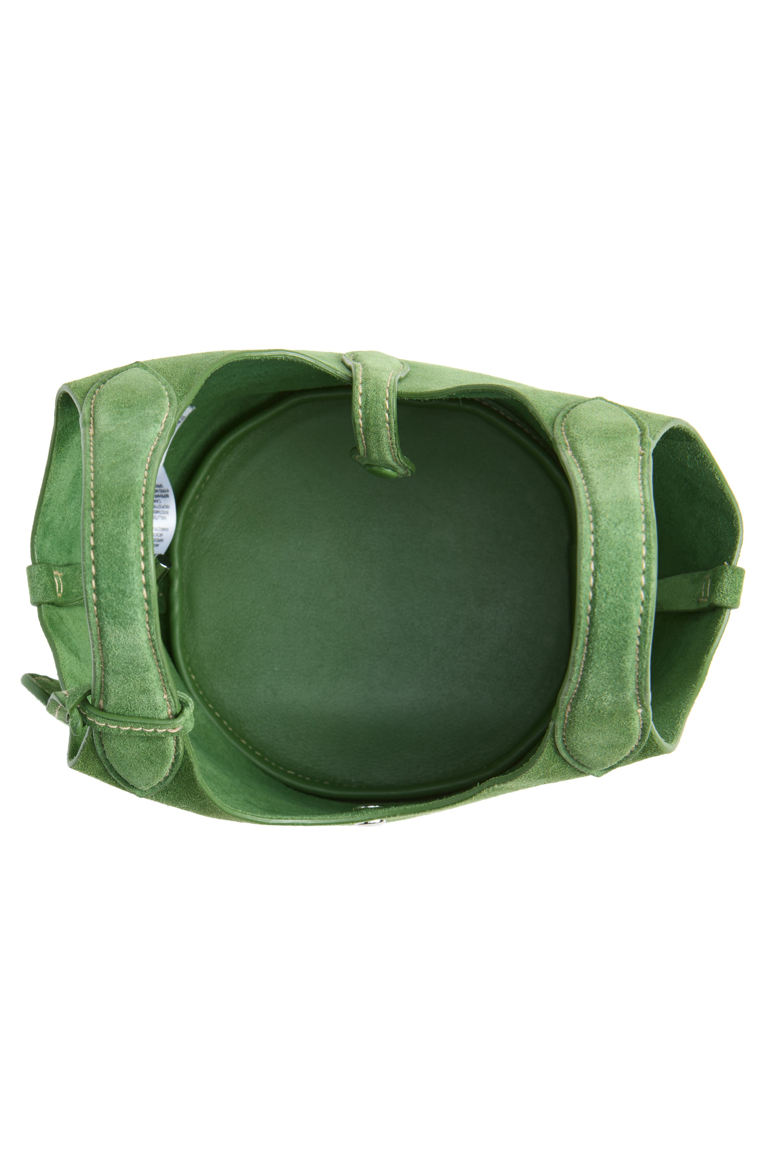 Mini Suede Leather Crossbody Bag, Alternate, color, DARK GREEN