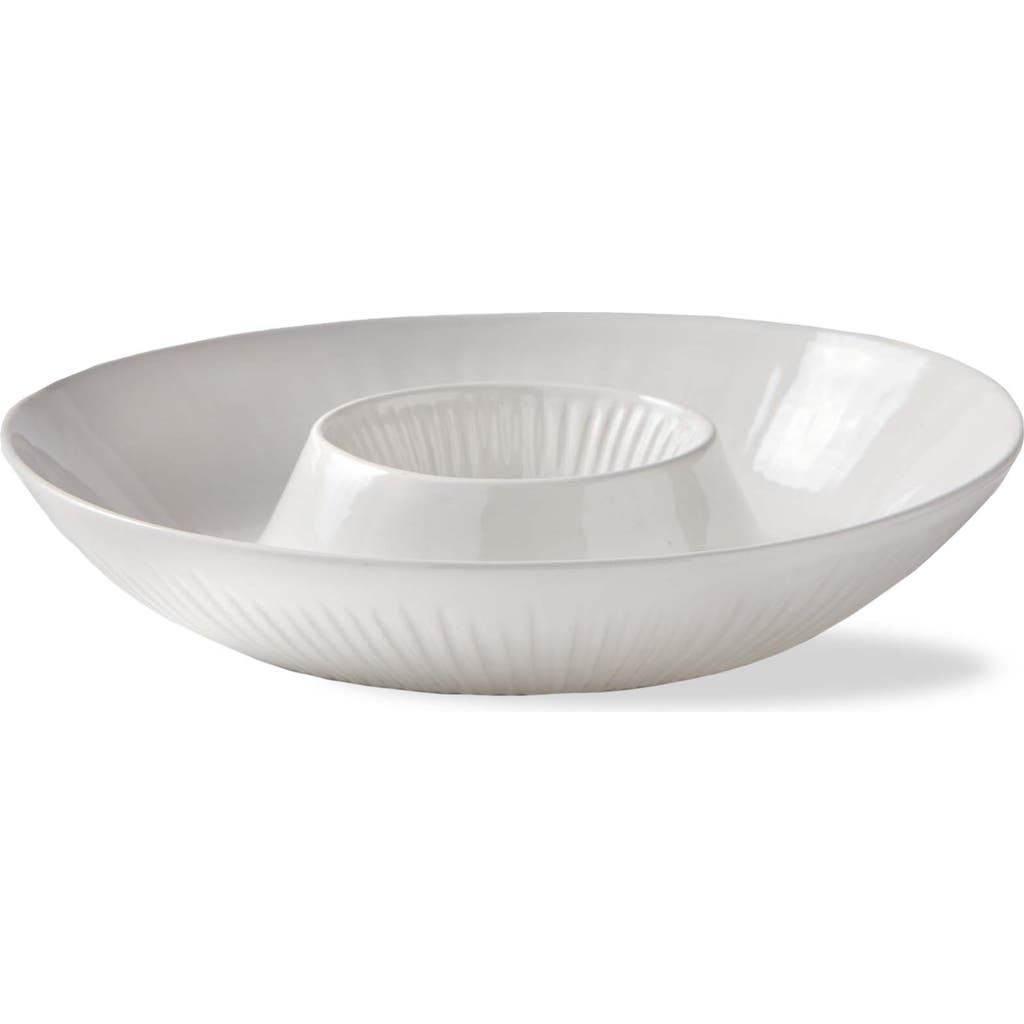 Tag Vista Chip And Dip Serving Platter Set Grey Dishwasher Safe In White