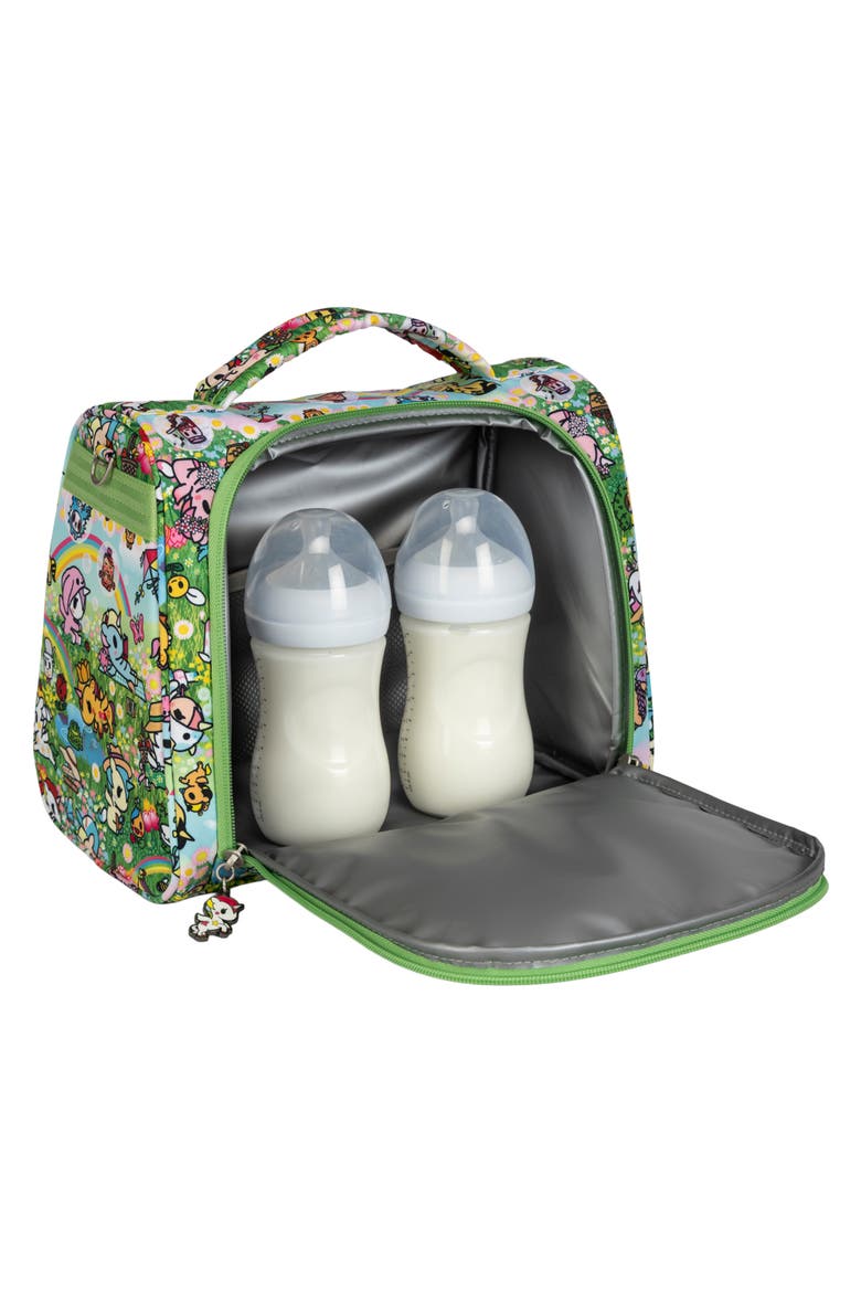 x Hello Kitty® Cherry Blossoms Insulated Bottle Bag, Alternate, color, MEADOW BLOOMS