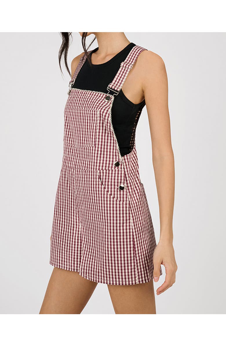 WeWoreWhat Basic Short Overall, Alternate, color, Plum/Ivory Multi