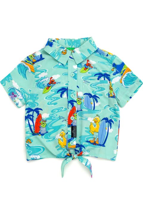 Girls' Hawaiian Short Sleeve Button-down Shirt (toddler & Little Kid)