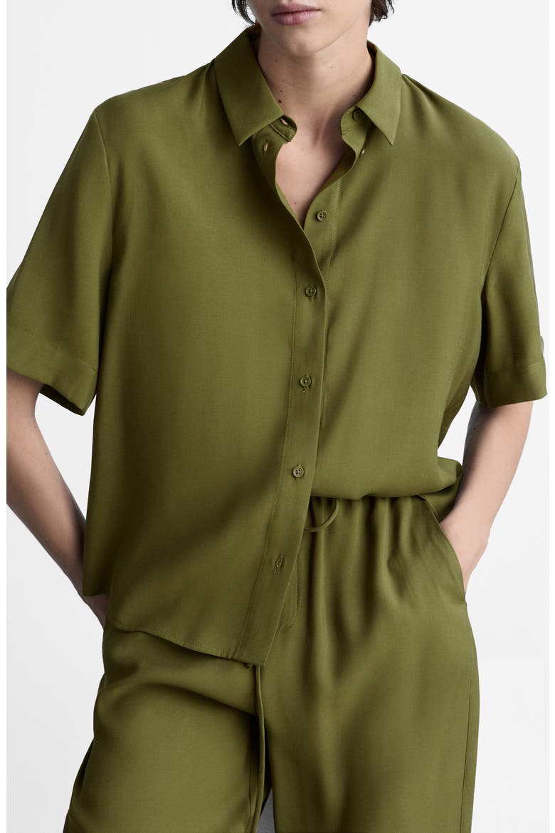 Fluid Shirt, Main, color, KHAKI GREEN