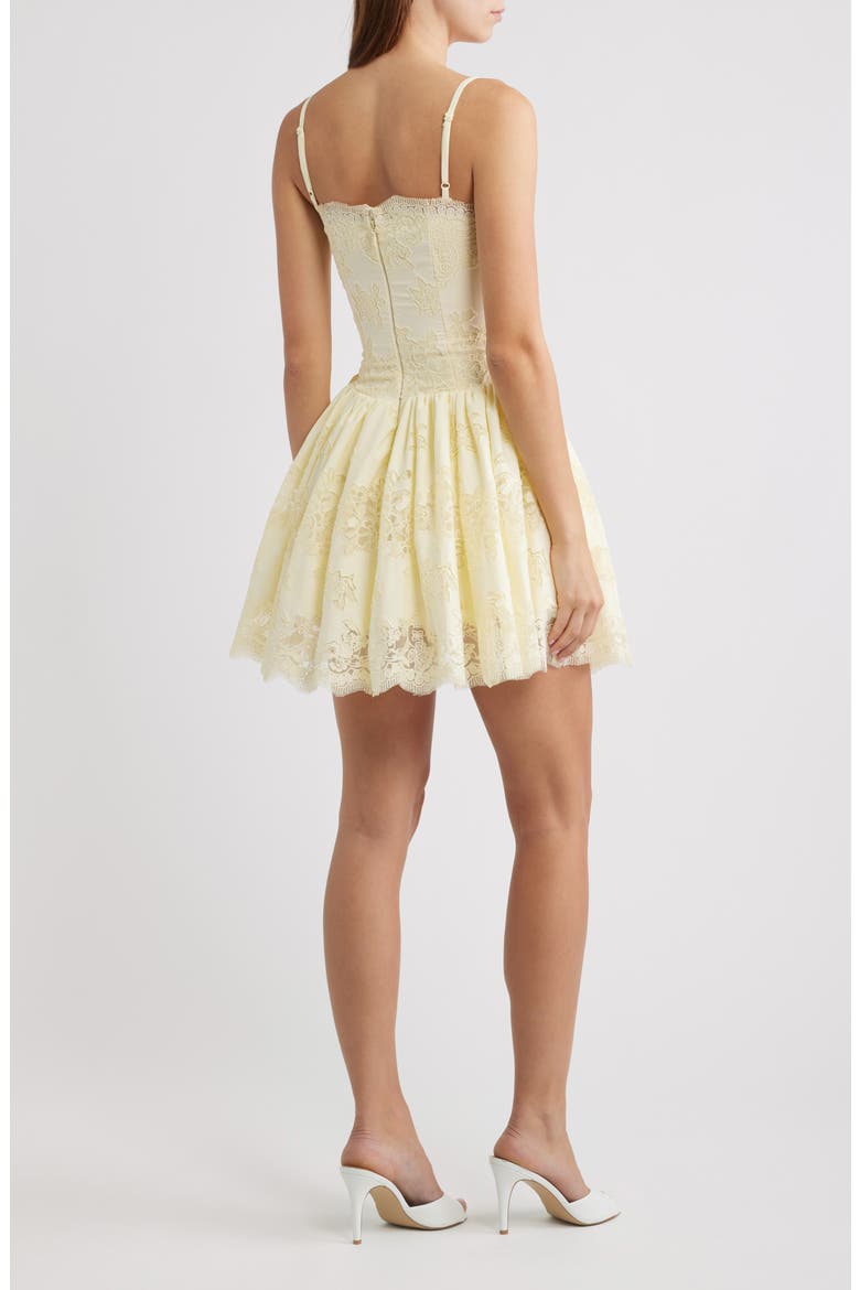 Chloe Broderie Anglaise Minidress, Alternate, color, LEMON