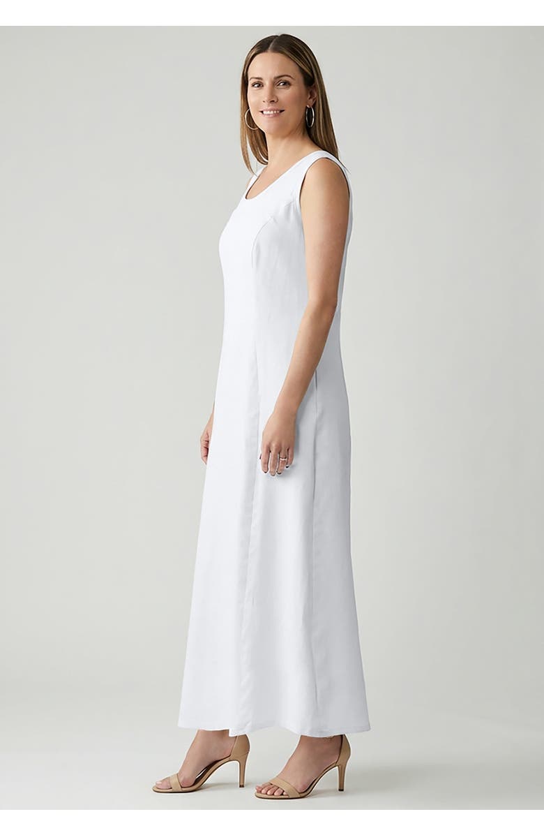 Jessica London Denim Maxi Dress, Alternate, color, White